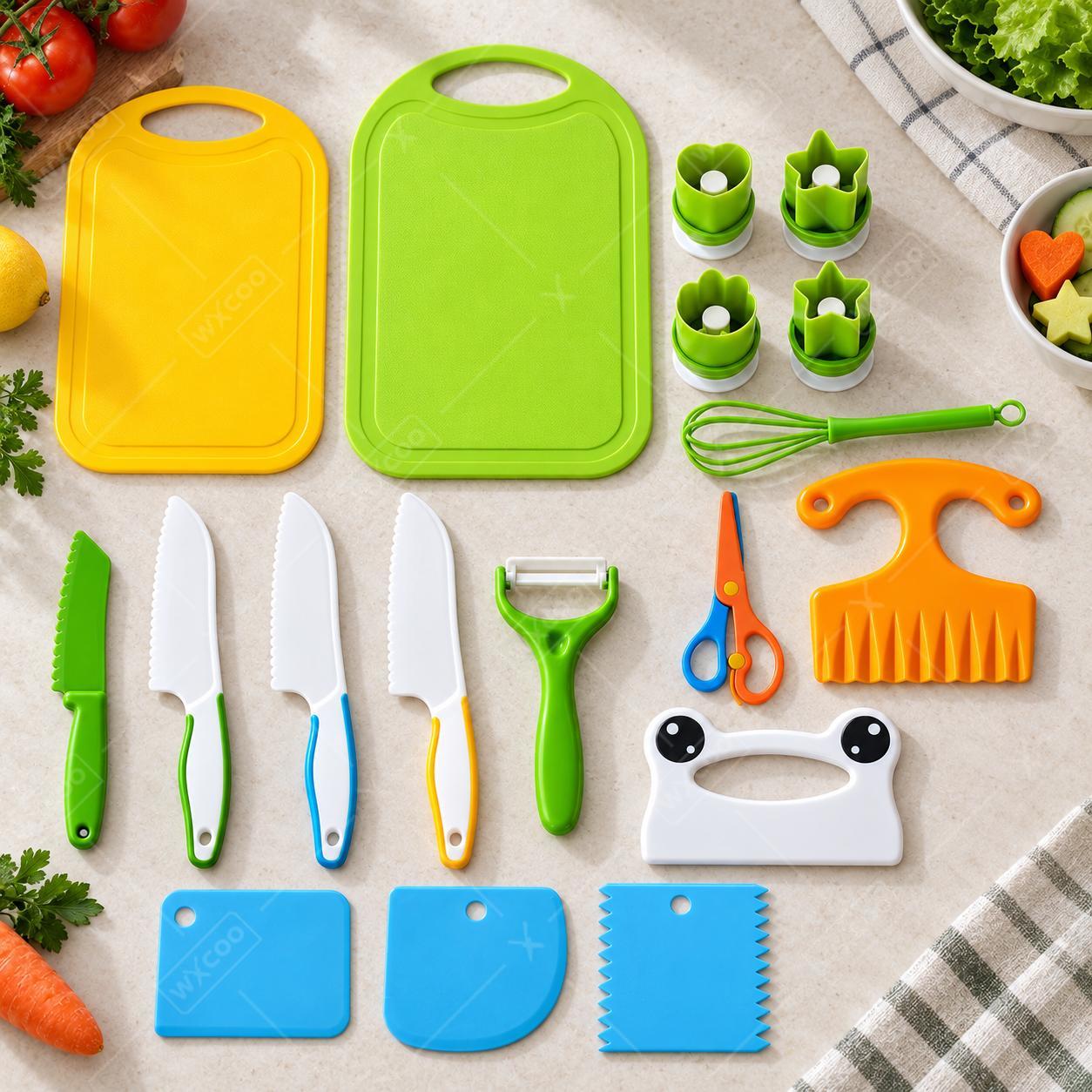 Juego de cuchillos de plástico - Kitchen Kids Baking Set reseña y precio
